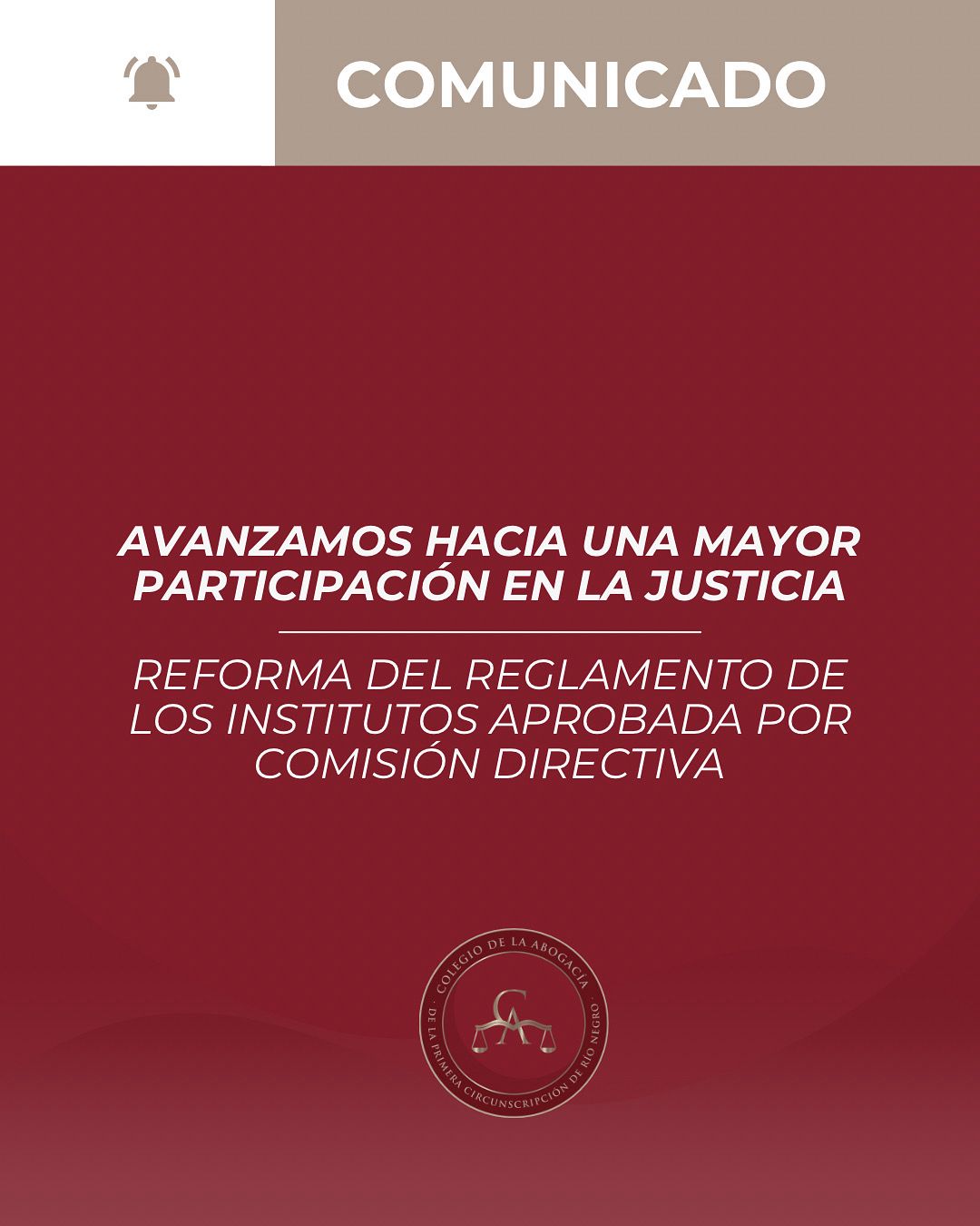 Reforma del Reglamento de los Institutos