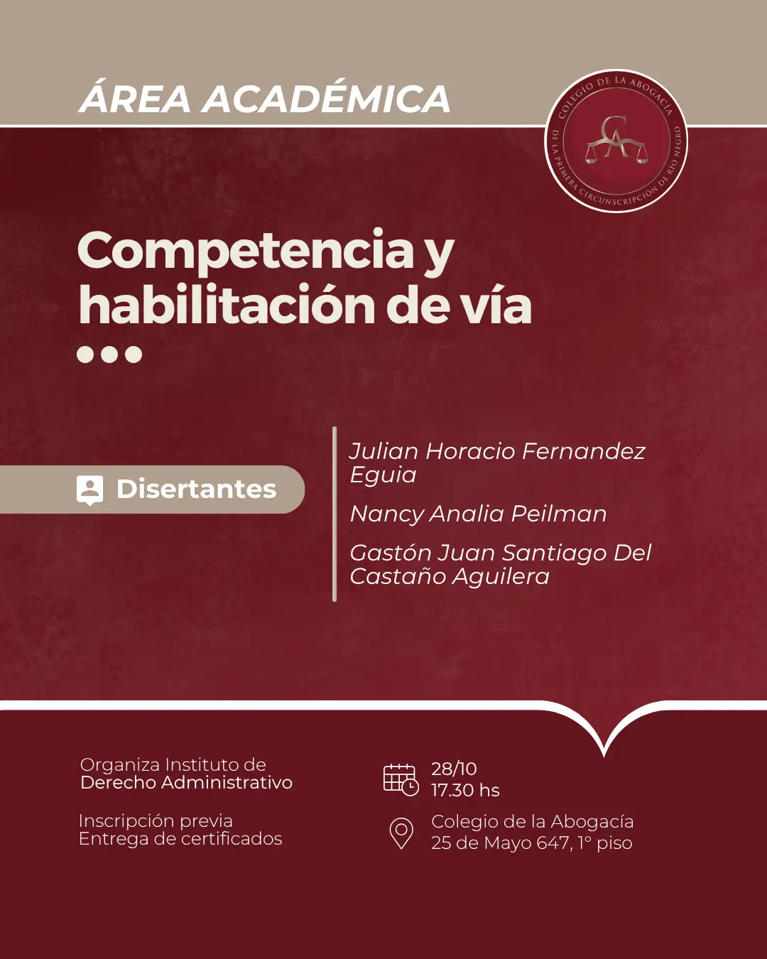 competencia y habilitación de via
