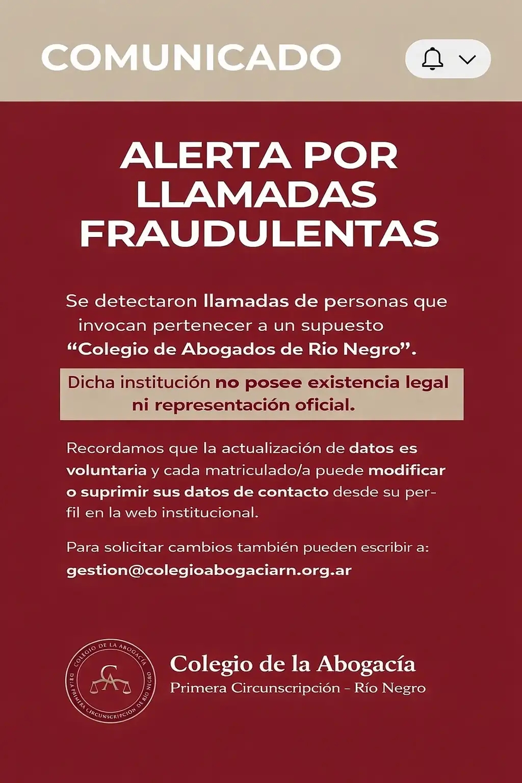 Alerta por llamadas fraudulentas