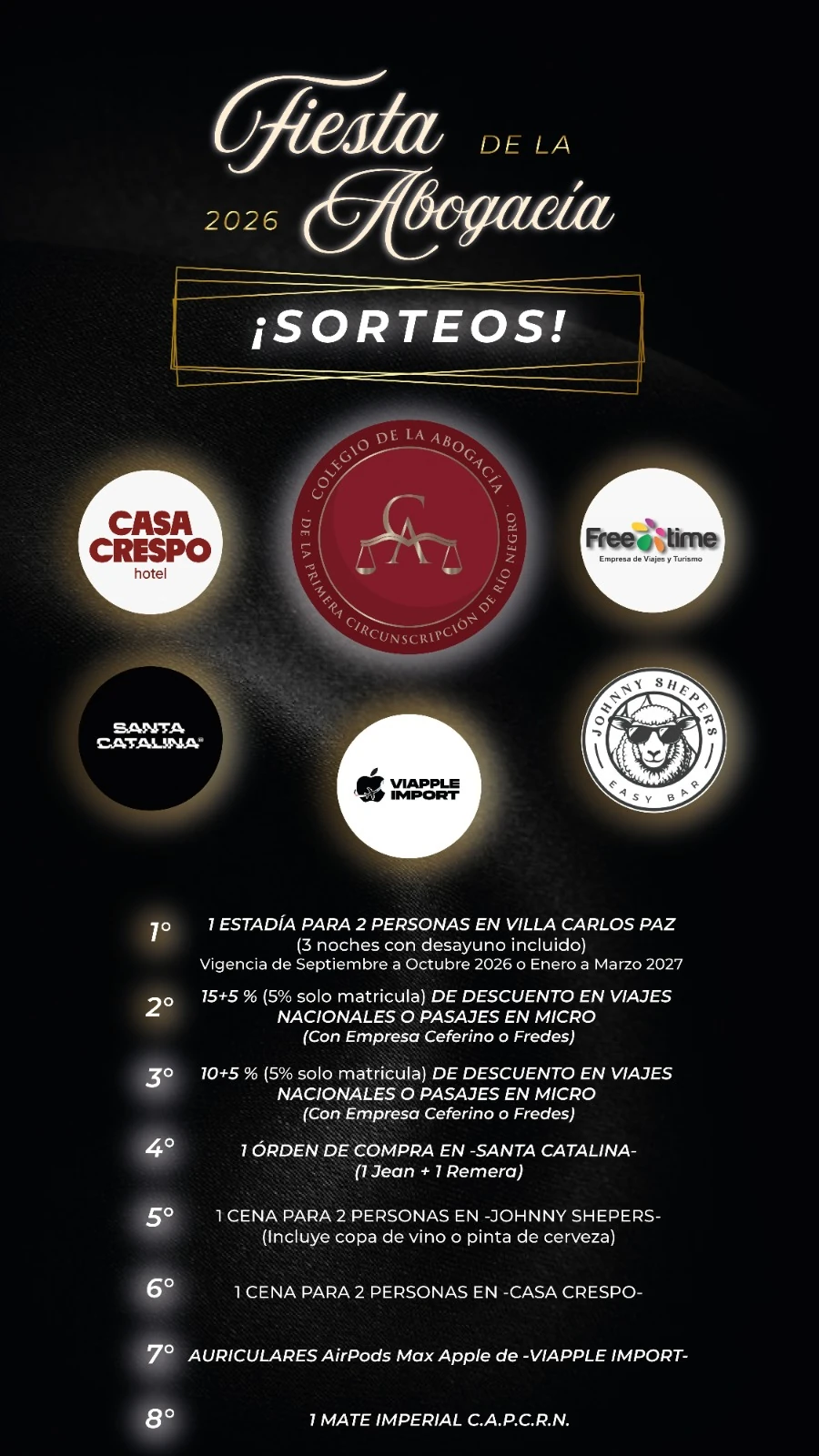 Sorteos Fiesta de la abogacía